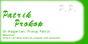 patrik prokop business card